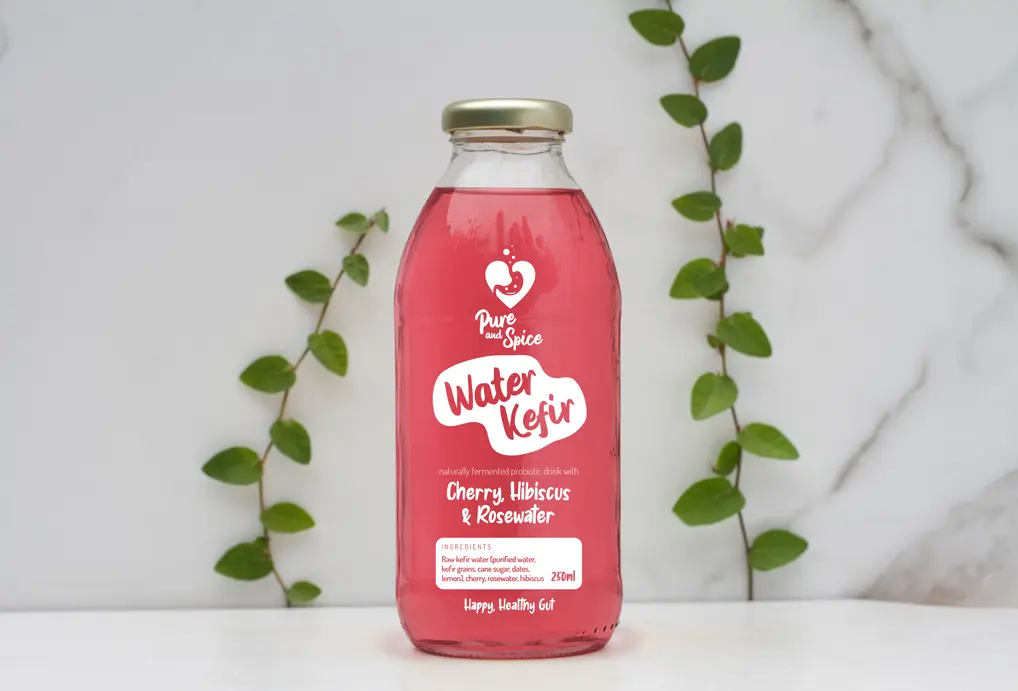 Pure and Spice - Water Kefir Label Design