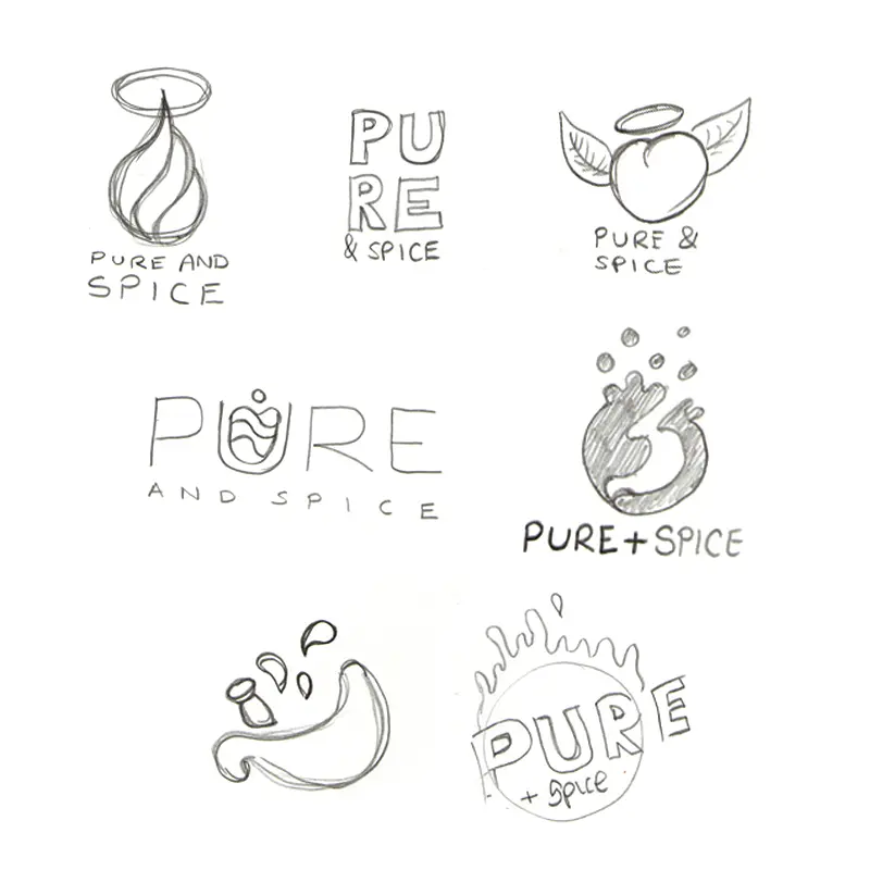 Pure and Spice - Water Kefir Label Design